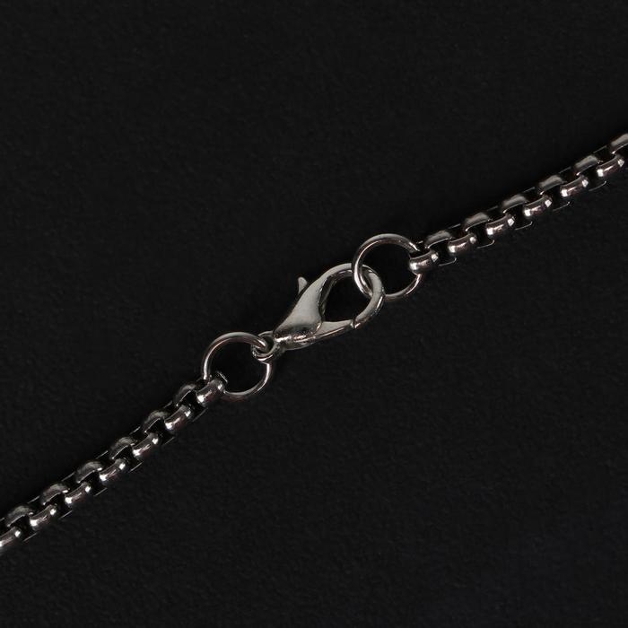 Кулон-амулет «Помпеи» скорпион, цвет чернёное серебро, 70 см