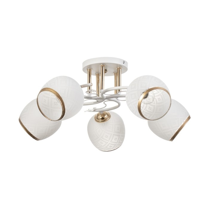 Люстра Люстра "Фрида" 5хЕ27 40Вт бело-золотой 58х58х27 см BayerLux