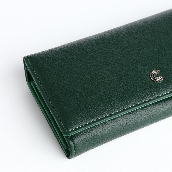 Кошелёк женский на магните, цвет зелёный Кошелёк женский на магните, цвет зелёный