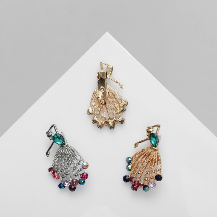 Брошь «Девушка» танцовщица (неделимая фасовка 12 шт., цена за шт.), цвет МИКС Брошь «Девушка» танцовщица (неделимая фасовка 12 шт., цена за шт.), цвет МИКС