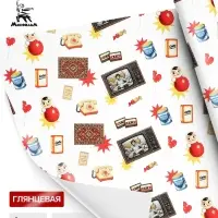 Бумага упаковочная глянцевая &laquo;Мосфильм&raquo;, 50&times;70 см, 1 лист