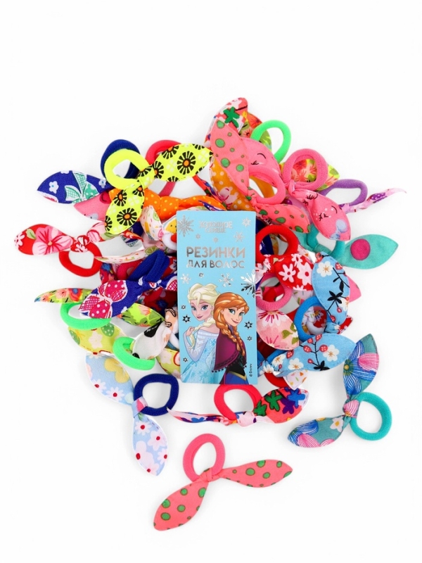 Резинка для волос, бабочка, набор, Холодное сердце Резинка для волос, бабочка, набор, Холодное сердце
