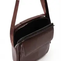 Сумка на молнии, 22&times;6.5&times;25 см, коричневая