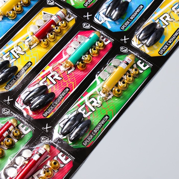 Фонарик лазер 5 насадок + магниты Фонарик лазер 5 насадок + магниты "Шик", МИКС