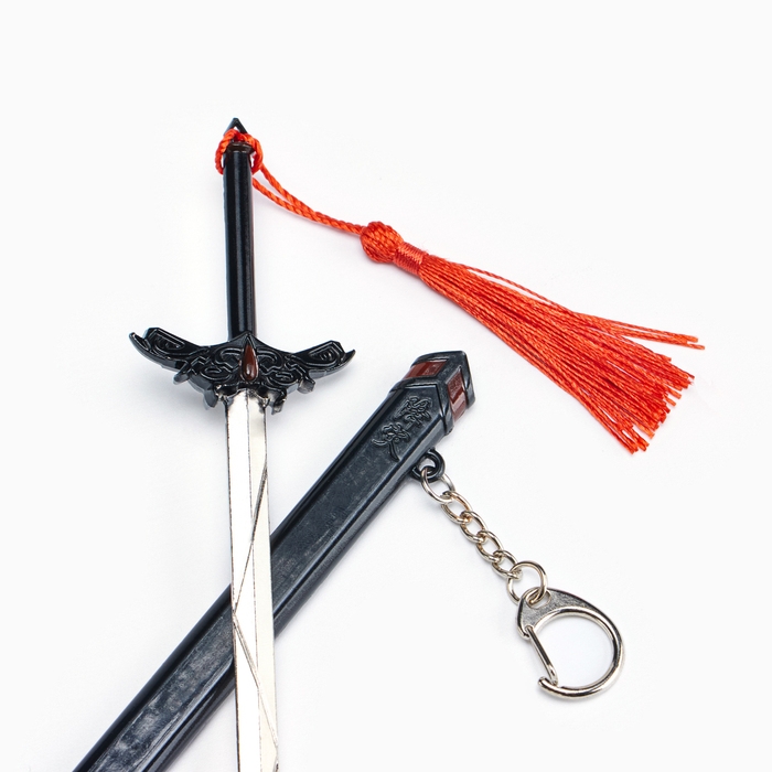 Сувенирное оружие подвесное мини Сувенирное оружие подвесное мини "Меч в стиле Геншин", брелок, 20 см, чёрный