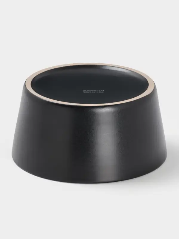 Салатник  Доляна 14,5х7 см "Гранит" черный матовый