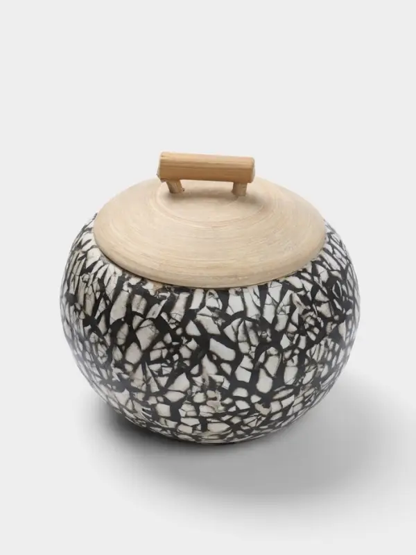 Банка для сыпучих продуктов, 13&times;13&times;11 см, бамбук