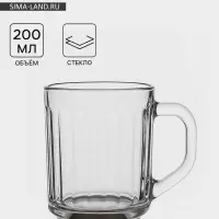 Кружка ОСЗ &laquo;Ретро&raquo;, 200 мл, стекло, прозрачная