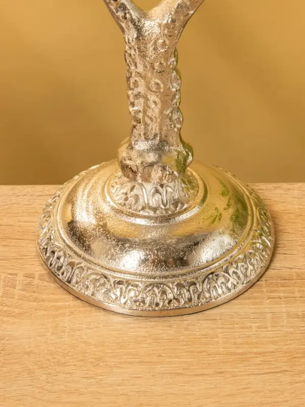 Подсвечник на 2 свечи «Дуэт», 12×15×29 см, алюминий