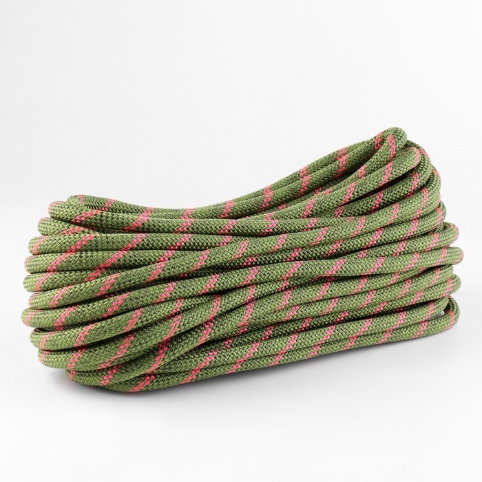 Веревка страховочно-спасательная  Веревка страховочно-спасательная "Высота" хаки, d= 10 мм, 20 м