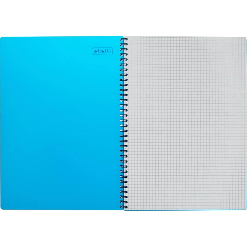 Тетрадь общая Attache 96л клетка А4 спираль, обложка Plastic, синяя