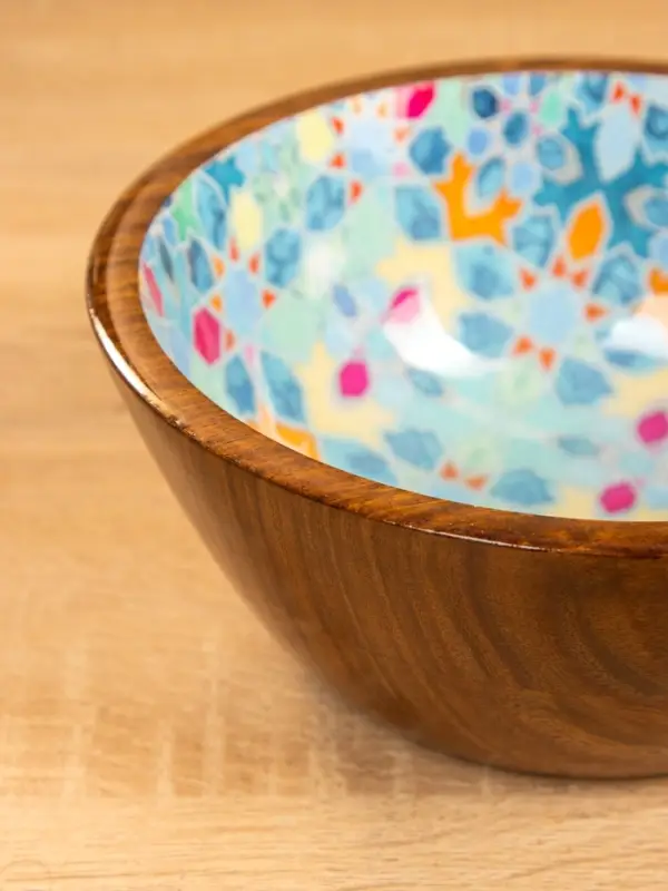 Чаша Чаша "Калейдоскоп" 18х18х8 см, дерево шишам