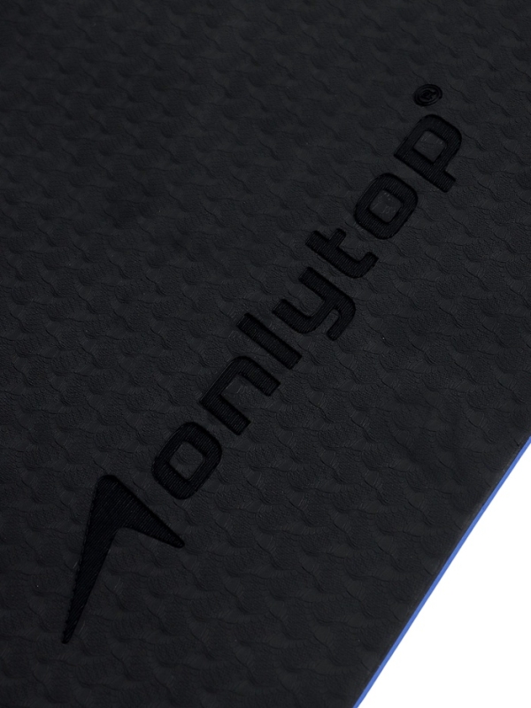 Коврик для фитнеса и йоги ONLYTOP, 183x61x 0,8 см, цвет черный/ультрамариновый Коврик для фитнеса и йоги ONLYTOP, 183x61x 0,8 см, цвет черный/ультрамариновый