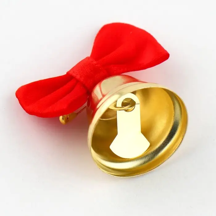 Колокольчик на булавке с бантом на выпускной, красный, d = 2,6 см Колокольчик на булавке с бантом на выпускной, красный, d = 2,6 см