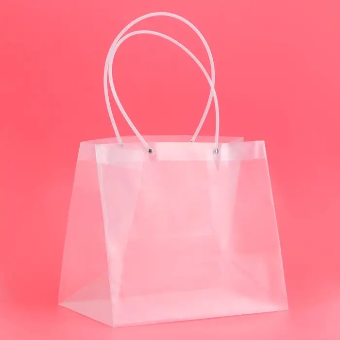 Пакет подарочный с квадратным дном, ПП прозрачный, 30&times;20&times;27 см