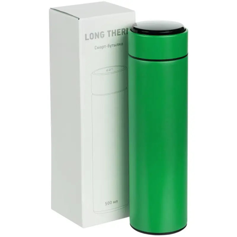 Смарт-бутылка с заменяемой батарейкой Long Therm, зеленая Смарт-бутылка с заменяемой батарейкой Long Therm, зеленая
