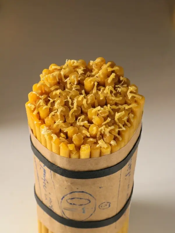 Свечи церковные медовые №40, упаковка 1 кг, парафин, медовое масло