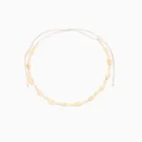 Браслет на ногу, анклет, длина 20 см, белый Браслет на ногу, анклет, длина 20 см, белый