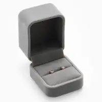 Футляр под кольцо, серьги &laquo;Геометрия&raquo;, бархатный, 5&times;5.5 см (&plusmn; 1 см), серо-розовый