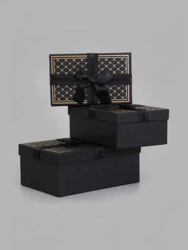 Набор подарочных коробок 3 в 1, с бантом, 23&times;16&times;9.5 см, 21&times;14&times;8 см, 19&times;12&times;6.5 см