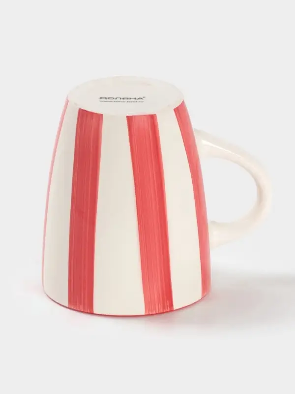 Кружка Доляна &laquo;Райе&raquo;, 360 мл, 13&times;9&times;10.5 см, керамика, красная