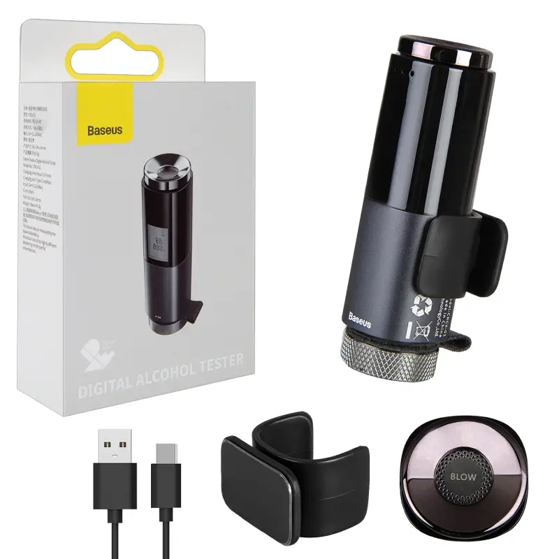 * Алкотестер электронный CRCX-01 Baseus черный * Алкотестер электронный CRCX-01 Baseus черный