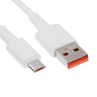 Кабель microUSB - USB, 2.4 А, 1 м, зарядка + передача данных, пакет, белый