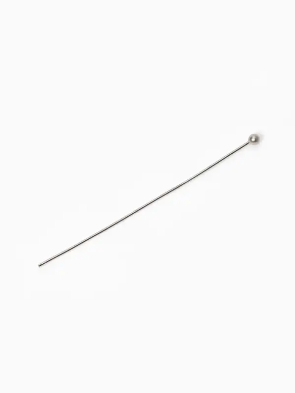 Штифт с шариком СМ-1103-11, 4 см, 50 г, (&plusmn;557 шт.), цвет серебро