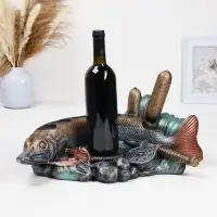 Подставка под бутылку "Рыба Щука" 46х26х22см, цветная