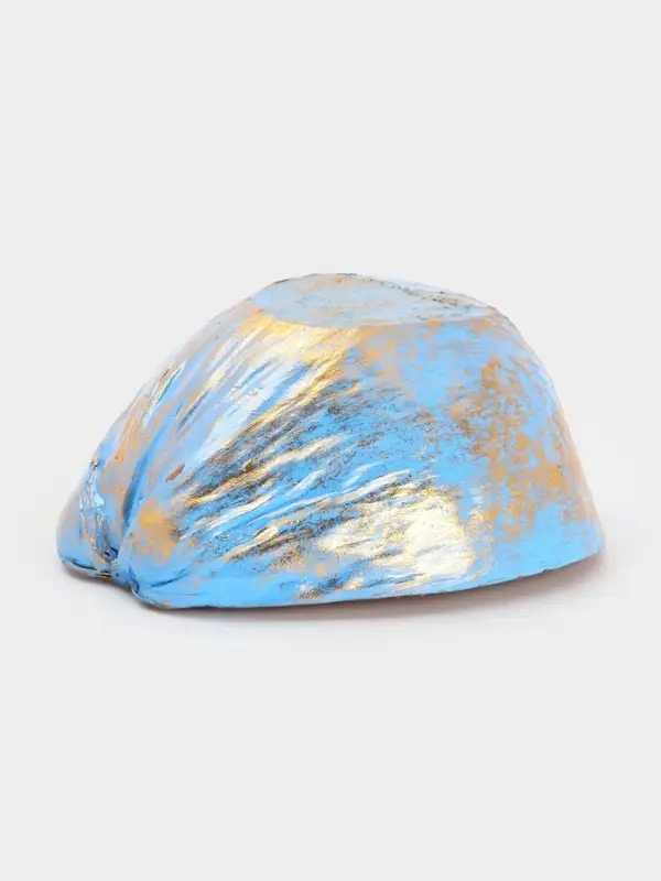 Чаша из кокоса, 22&times;19&times;10 см, сине-золотая