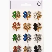 Брошь &laquo;Клевер&raquo;, МИКС, (неделимая фасовка 12 шт. цена за шт.)