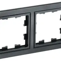 BRITE Рамка 2 поста РУ-2-БрЧ черный