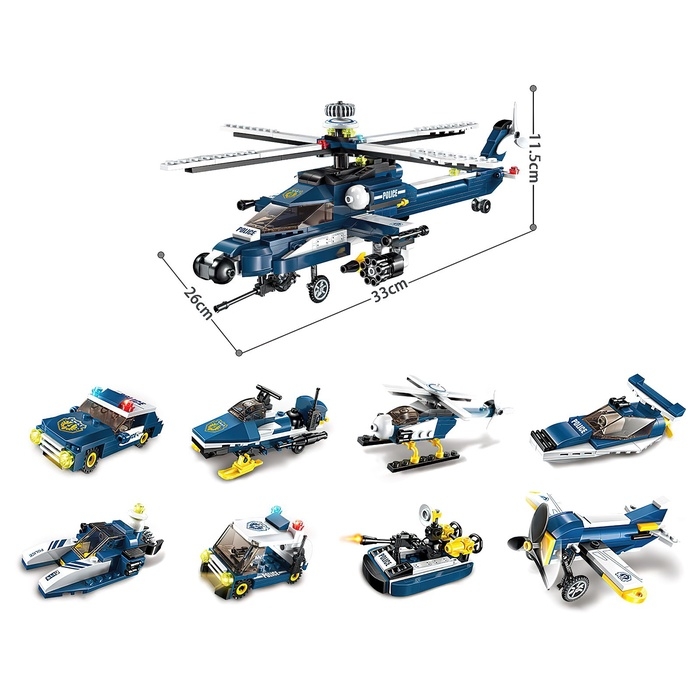 Конструктор Полиция Конструктор Полиция "Полицейский транспорт", 1801-1 49 деталей