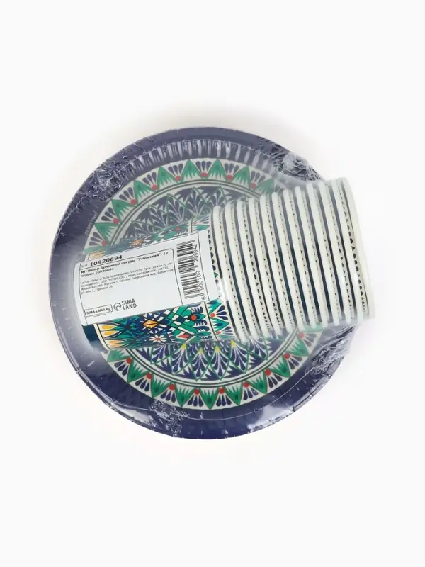 МП Набор бумажной посуды МП Набор бумажной посуды "Узбекский", 12 персон