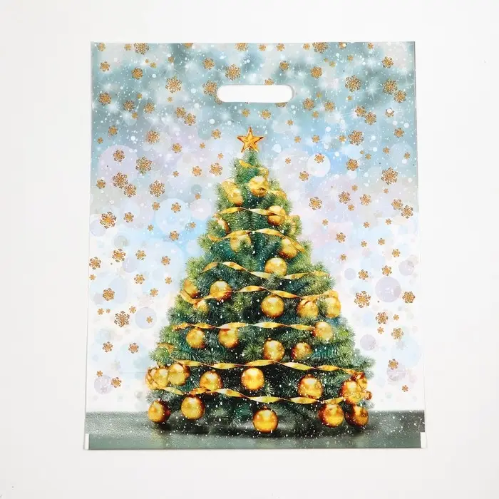 Пакет Пакет "Зимний сон", полиэтиленовый с вырубной ручкой, 38х47 см.