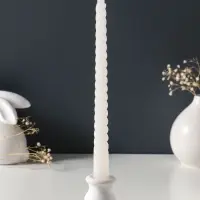 Набор свечей витых 25 см, 2 шт., 57 г, 5 ч, белый