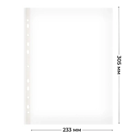 Файл-вкладыш перфорированная А4 100шт, гладкая Элементари 0,025 мм