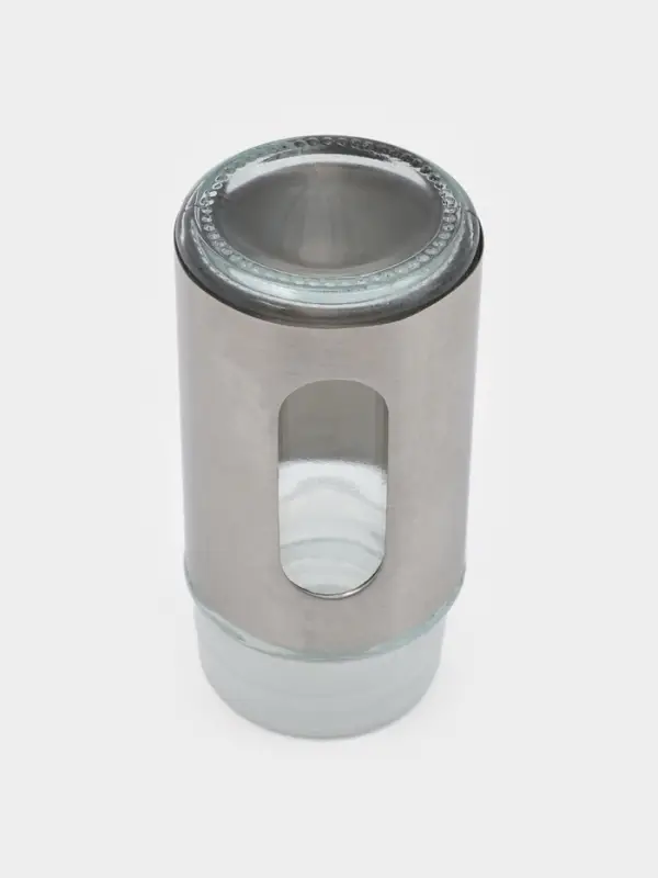 Набор для специй &laquo;Патрон&raquo;, перечница и солонка 90 мл, с металлической крышкой, стекло