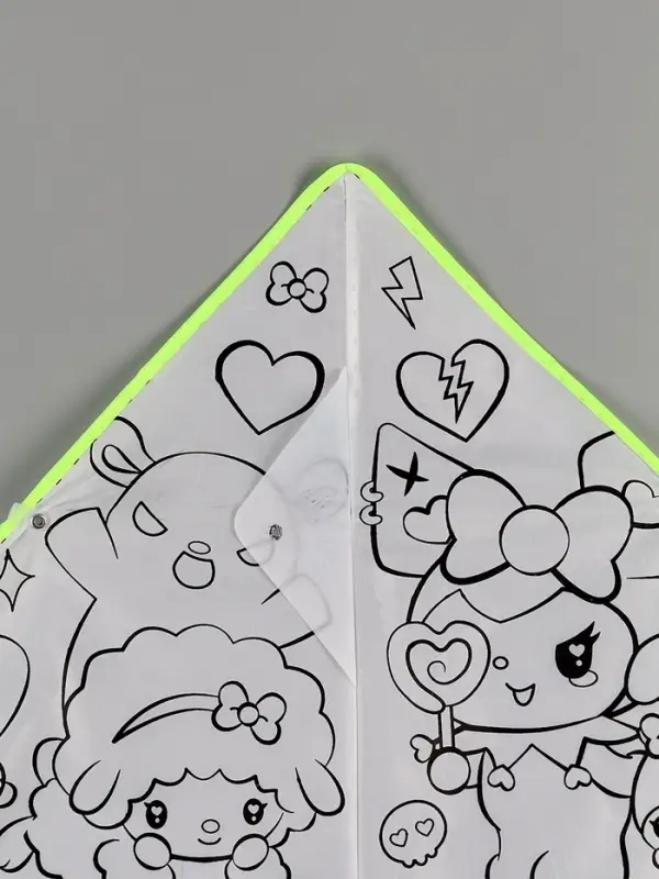 Воздушный змей - раскраска Funny toys &laquo;Кролик и друзья&raquo;, 80 см, 6 фломастеров