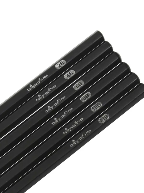 Набор карандашей чернографитных, 6 штук (14 В, 10 В, 8 В, 6 В, 4 В, 2 В)