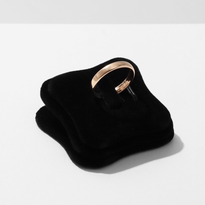 Подставка под кольцо флок, 5×5×2 см, цвет чёрный Подставка под кольцо флок, 5×5×2 см, цвет чёрный