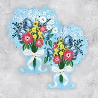 Объемная открытка «Цветы», 13.3 х 16.7 см