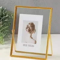 Фоторамка металл на 1 фото 15х20 см "Лофт" золото гальваника 1,2х16,5х21,8 см Фоторамка металл на 1 фото 15х20 см "Лофт" золото гальваника 1,2х16,5х21,8 см