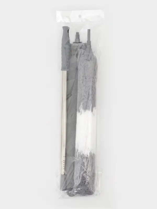 Щётка для пыли, плоская насадка 40×7.5 см, пушистая насадка 41×13 см, телескопическая ручка 230 см Щётка для пыли, плоская насадка 40×7.5 см, пушистая насадка 41×13 см, телескопическая ручка 230 см