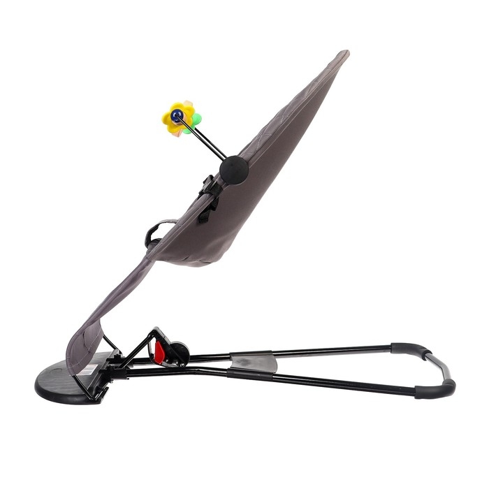 Шезлонг детский, кресло - качалка с игрушками для новорождённых «Крошка Я», цвет серый Шезлонг детский, кресло - качалка с игрушками для новорождённых «Крошка Я», цвет серый