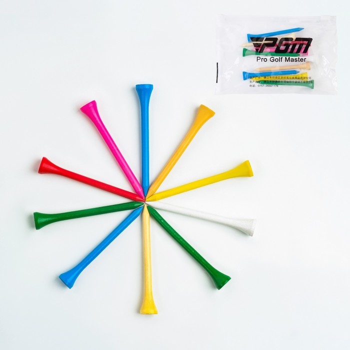 Набор подставок для гольф мяча из дерева, h-7 см, 10 шт Набор подставок для гольф мяча из дерева, h-7 см, 10 шт