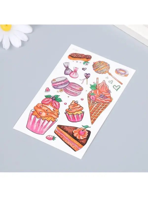 Переводные тату на тело цветные «Сладости. Тыковка», 12×7.5 см