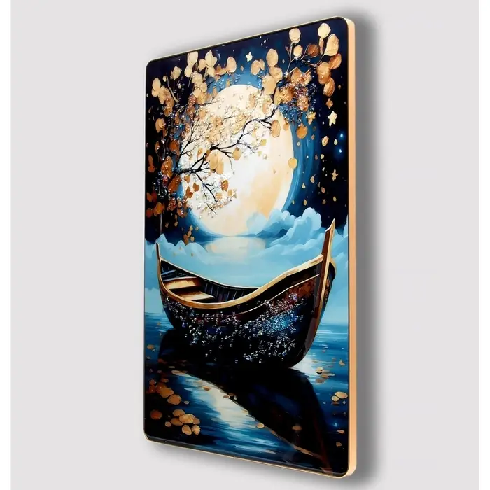 Картина акрил &laquo;Лодка под луной&raquo;, 60&times;39.5 см