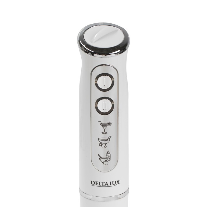 Блендер DELTA LUX DL-7039, погружной, 800 Вт, 1 скорость, режим  Блендер DELTA LUX DL-7039, погружной, 800 Вт, 1 скорость, режим "турбо", белый