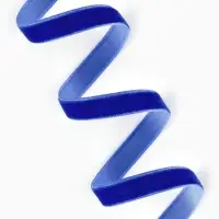 Лента бархатная, 10 мм, 18&plusmn;1 м, синяя №47